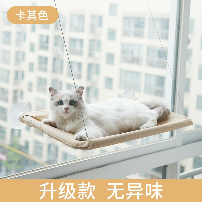 Amazon's best-selling four-season pet bed supplies suction cup cat hammock windowsill hanging cat hammock removable and washable cat bed