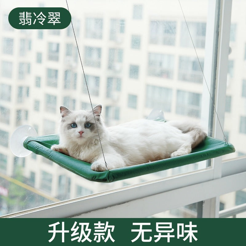 Amazon's best-selling four-season pet bed supplies suction cup cat hammock windowsill hanging cat hammock removable and washable cat bed