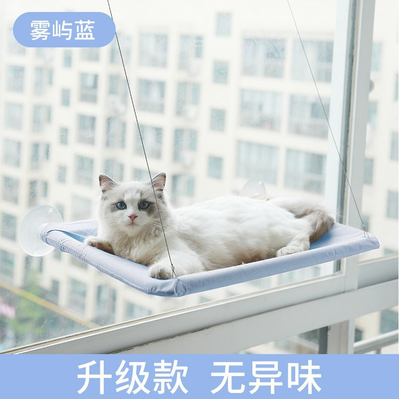 Amazon's best-selling four-season pet bed supplies suction cup cat hammock windowsill hanging cat hammock removable and washable cat bed