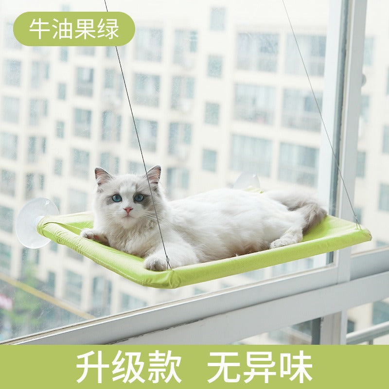 Amazon's best-selling four-season pet bed supplies suction cup cat hammock windowsill hanging cat hammock removable and washable cat bed