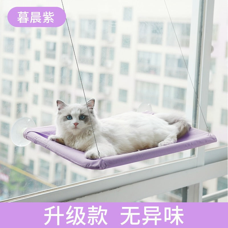 Amazon's best-selling four-season pet bed supplies suction cup cat hammock windowsill hanging cat hammock removable and washable cat bed