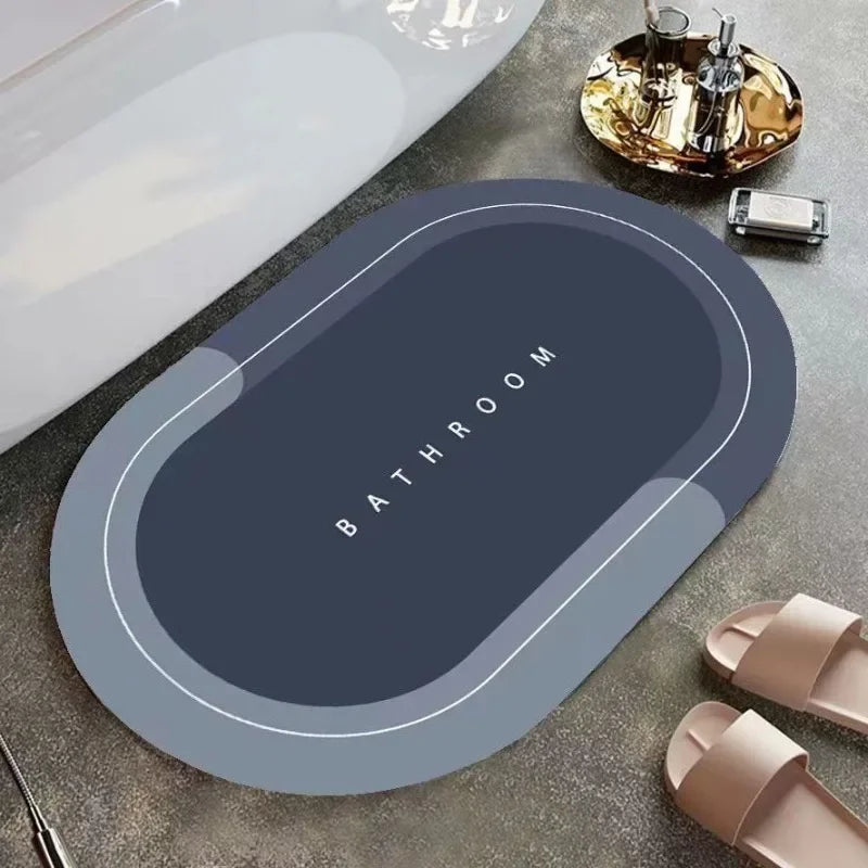 Absorbent Bath Mat Anti-slip Shower Rug for Home Floormat Quick Drying Kitchen Entrance Doormat Perfect for Bath tub Carpet