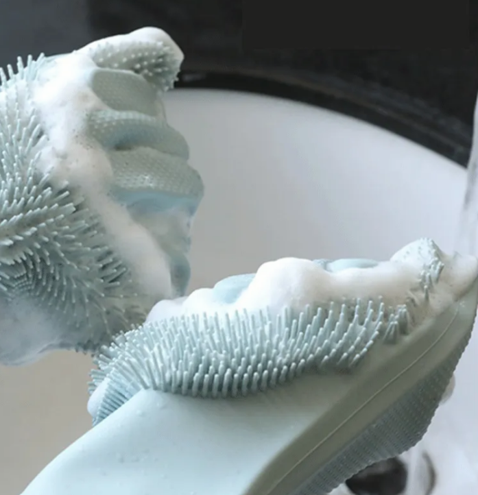 Dishwashing Gloves in use