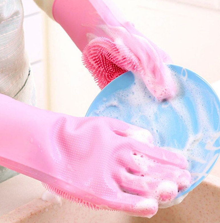 Dishwashing Gloves in use