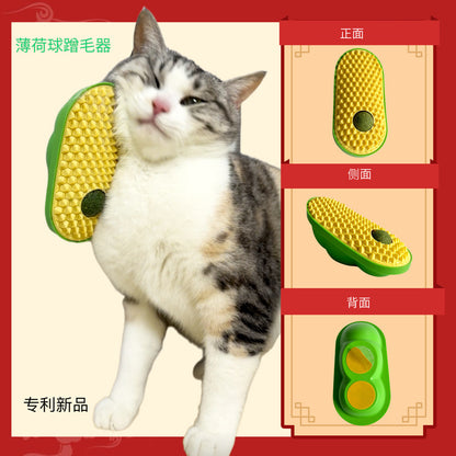 Cross-border pea hair scratcher cat self-service scratching toy scratcher pet supplies face scratching cat scratching massage brush