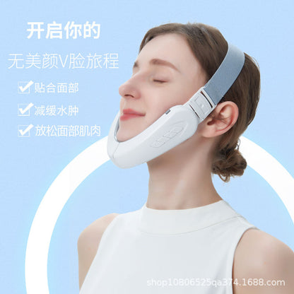 Cross-border V-shaped face-lifting instrument ems micro-current plastic face smart v-face beauty instrument facial massager thin chin