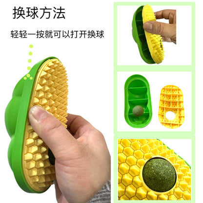 Cross-border pea hair scratcher cat self-service scratching toy scratcher pet supplies face scratching cat scratching massage brush