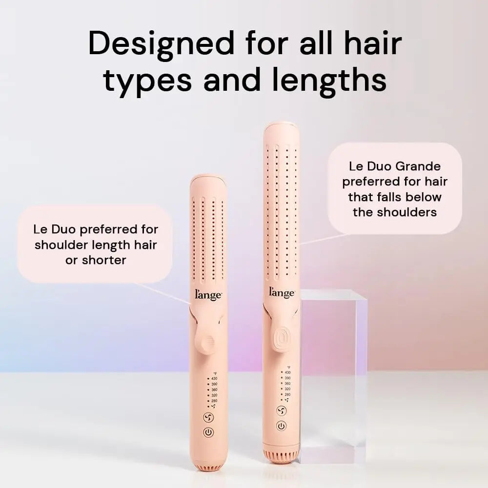 New HAIR Le Duo Standard 360° Airflow Styler 2-in-1 Curling Wand & Titanium Flat Iron Hair Straightener Professional Hair Curler