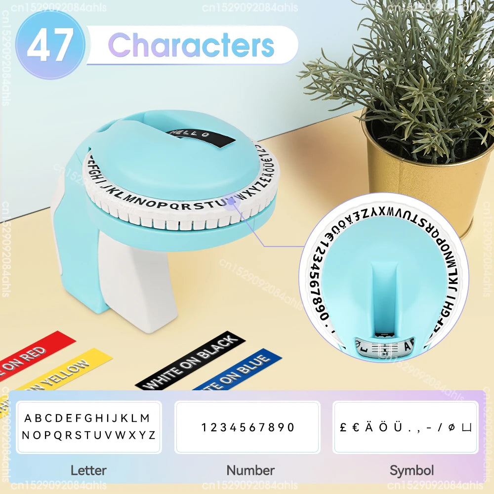 3D Embossing Label Maker B90 Typewriter Handheld Manual Label Printer B90 Adhesive Sticker Maker or 3PK 3D Embossing Label Tapes