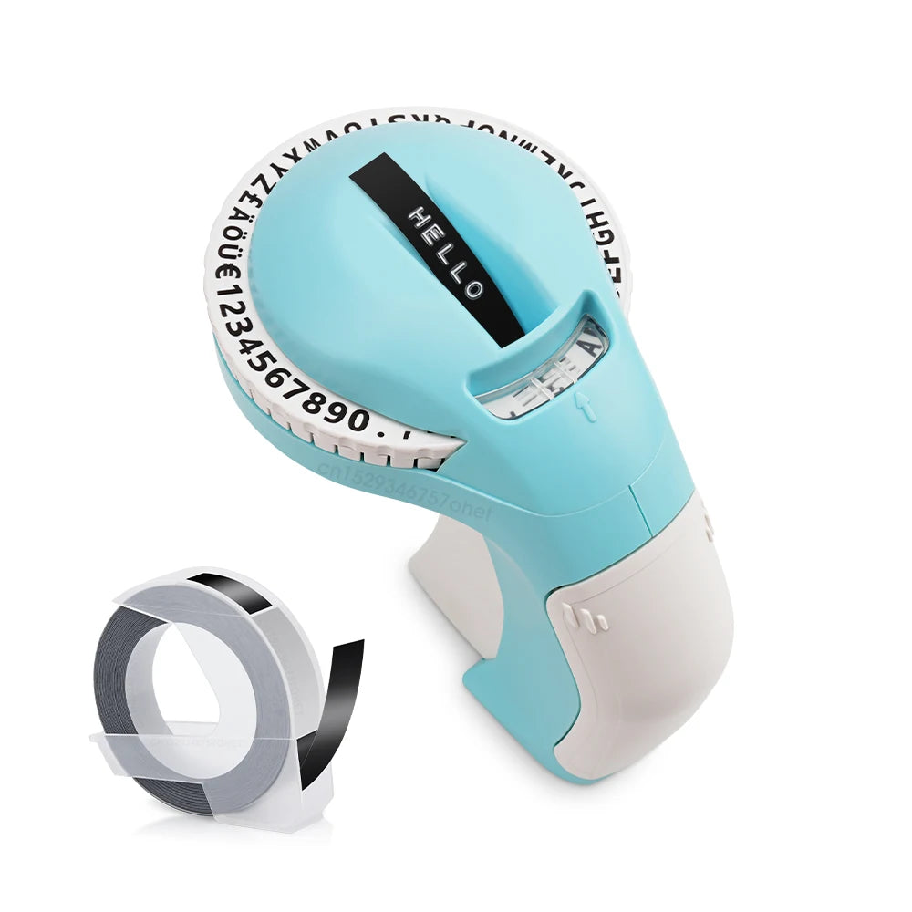 Type Writer Label 3D Embossing Label Maker B90 Typewriter Handheld Manual Label Printer ...
