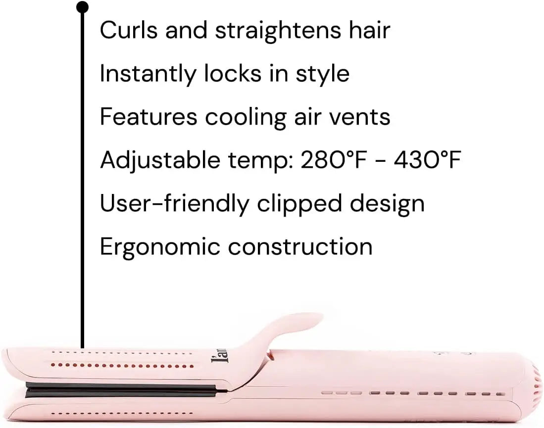 New HAIR Le Duo Standard 360° Airflow Styler 2-in-1 Curling Wand & Titanium Flat Iron Hair Straightener Professional Hair Curler