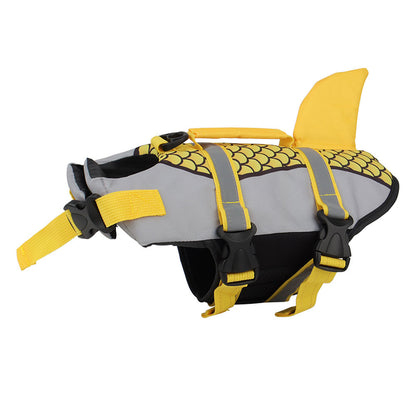 Swim Pet Dog Life Jacket Vest Clothes Life Vest Collar Harness Pets Swimming Summer Swimwear Scales Shark Pet Products