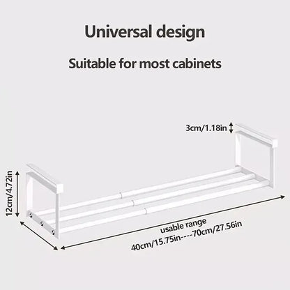 Adjustable And Expandable Shoe Rack, Stackable Iron Shoe Rack, Space Saving Hanging Rack, Suitable For Home Shoe Cabinet Storage, Bottom Basket, Wardrobe, Cabinet, Bathroom Sink C