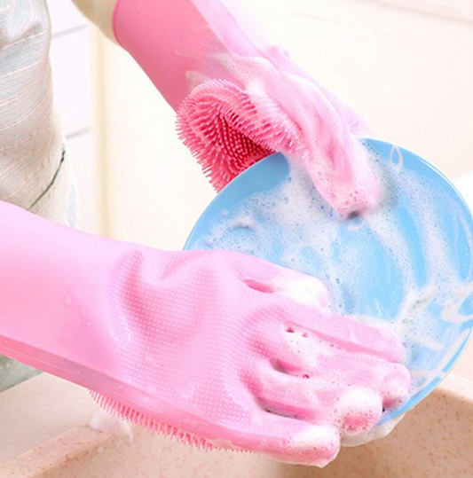 Dishwashing Gloves in use