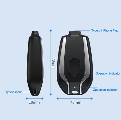 Keychain Charger Black Product Structure