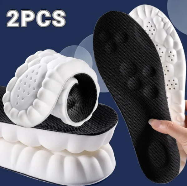 Massage Shoe Insoles Black 2pcs